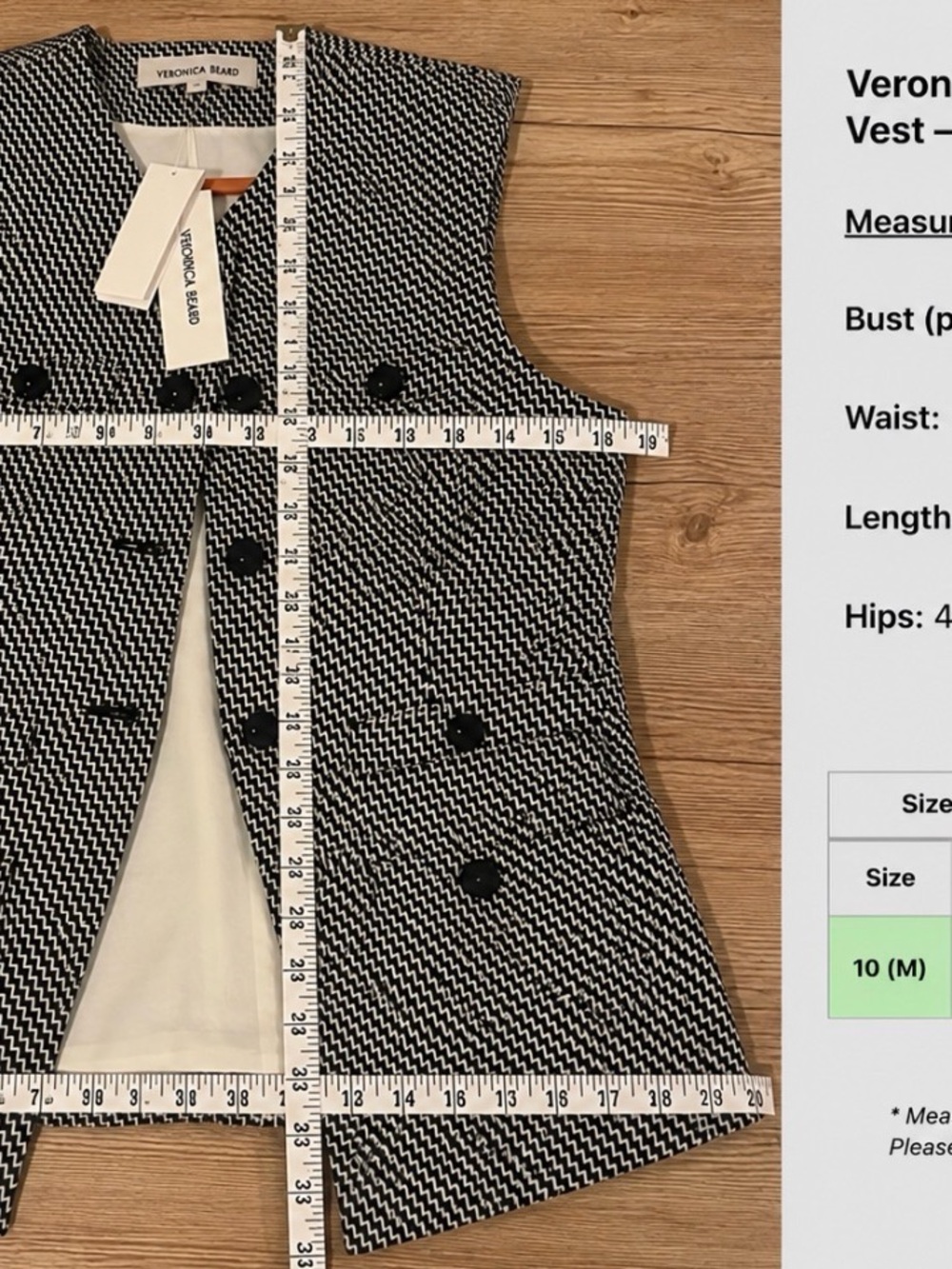 NWT Veronica Beard Houndstooth Vest Sz 10 + Matching Shorts Sz 8 Designer Set - Picture 2 of 6